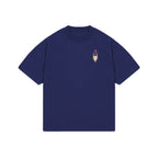 Navy Chef Print Oversized T-Shirt